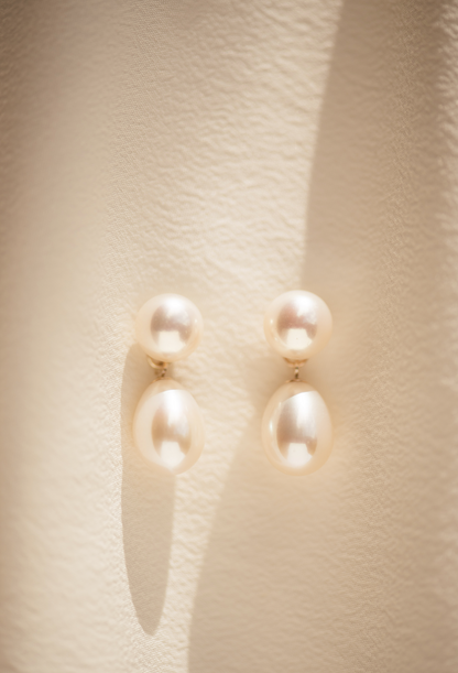 Bouton Larme Pearl Earrings