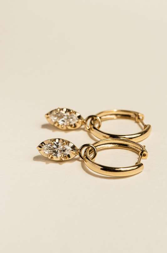 Côte d'Or Marquise Lab Diamond Charms