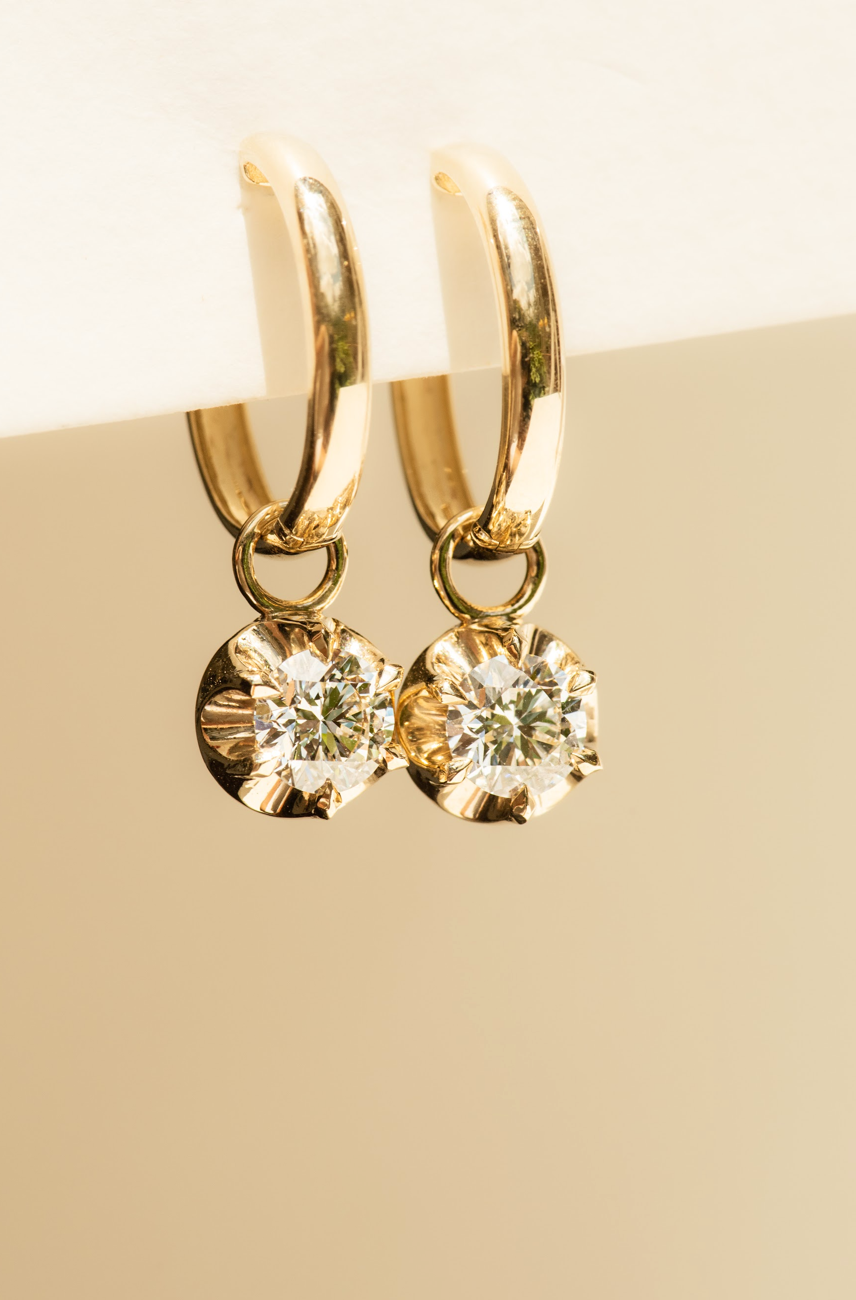 Côte d'Or Round Lab Diamond Charms