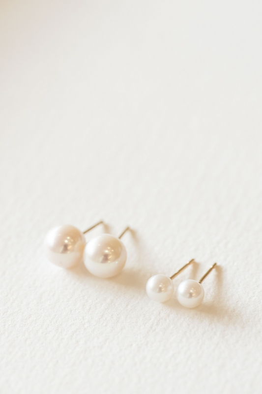 Classic Round Pearl Studs