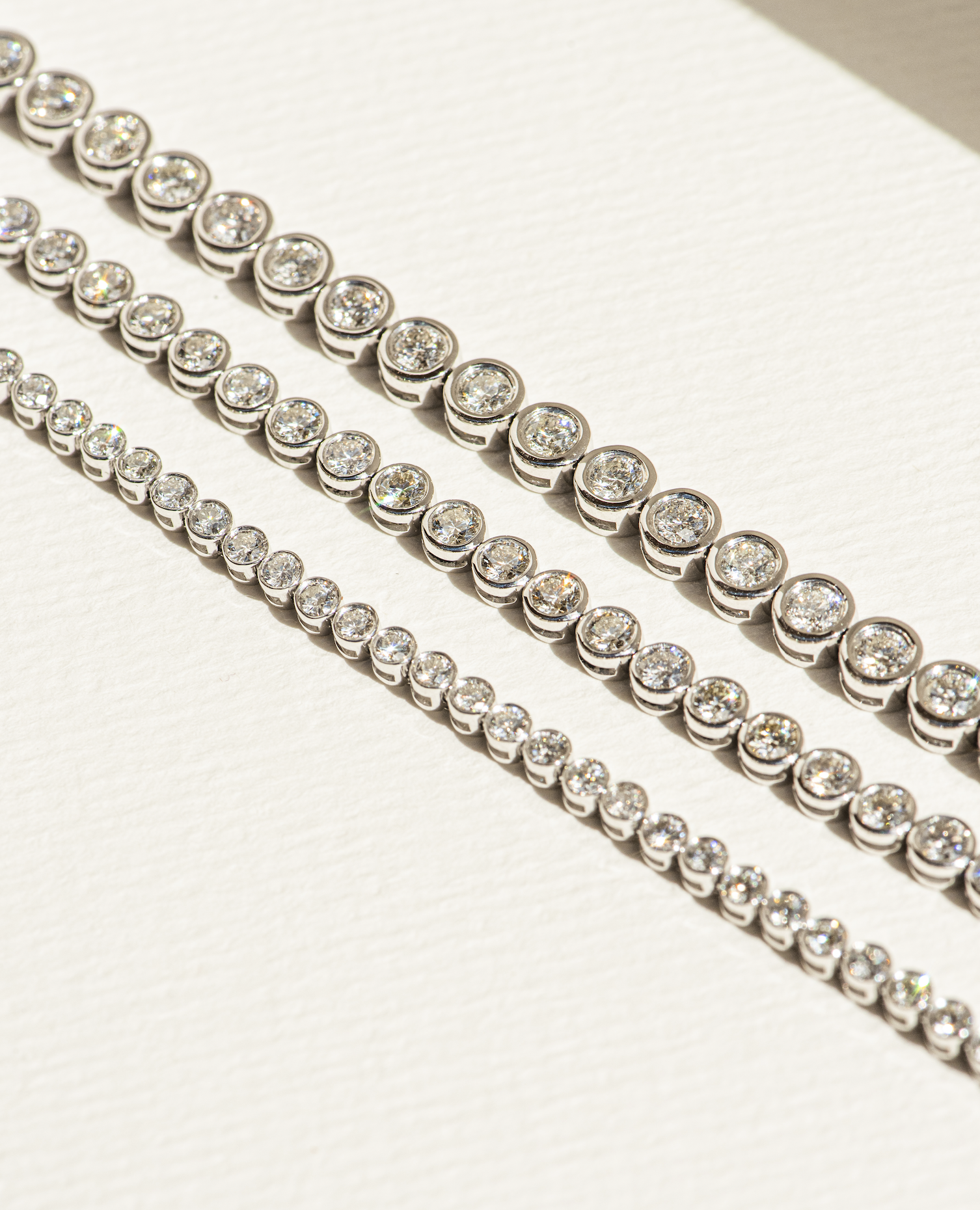 Bezel set Diamond Tennis Bracelet
