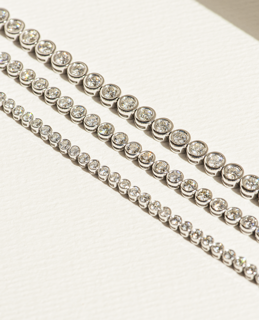 Bezel set Diamond Tennis Bracelet