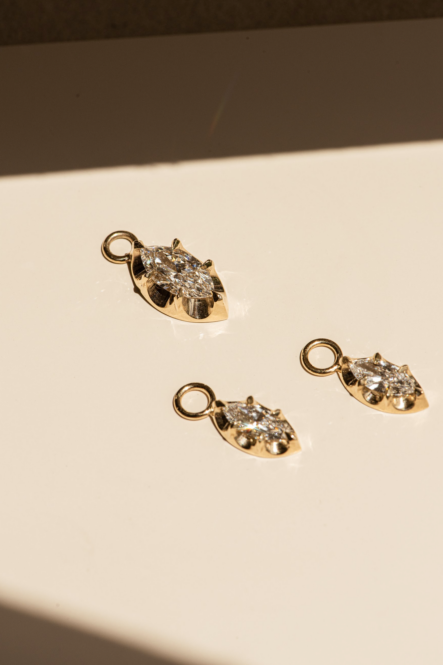 Côte d'Or Marquise Lab Diamond Charms