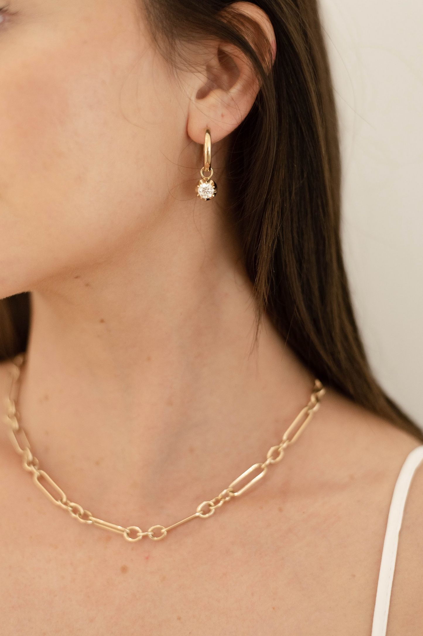 Côte d'Or Round Lab Diamond Charms