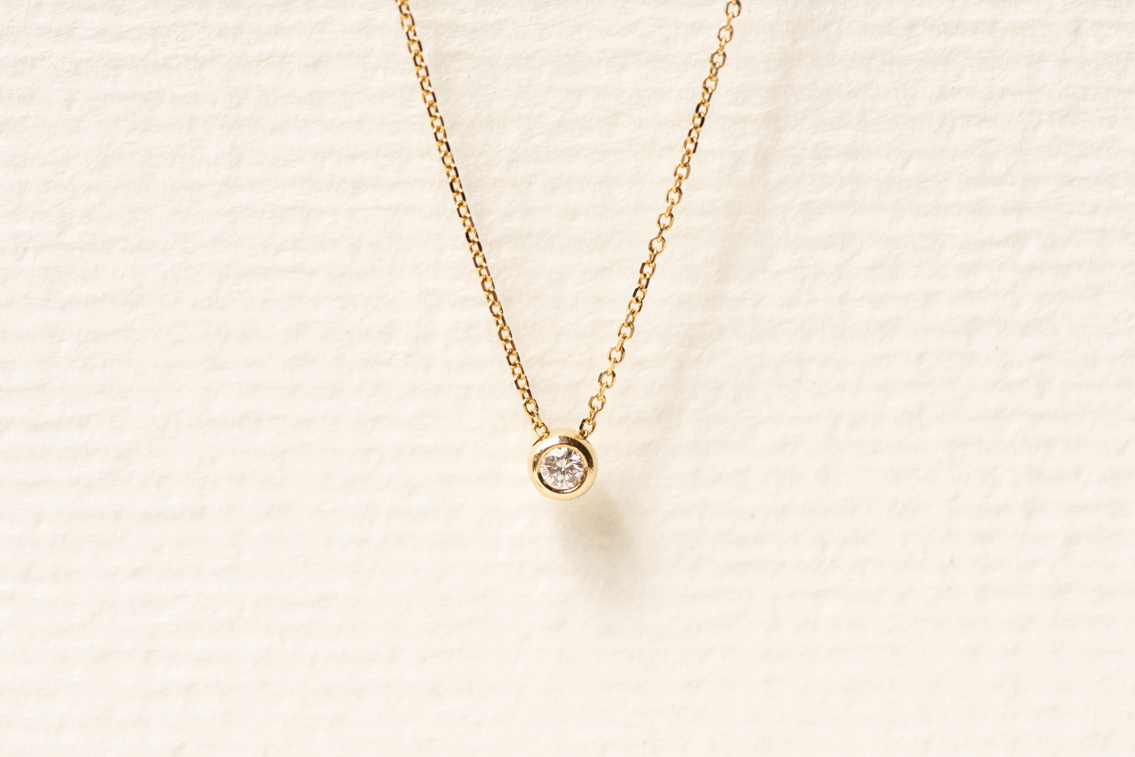 Milieu Diamond Bezel Necklace
