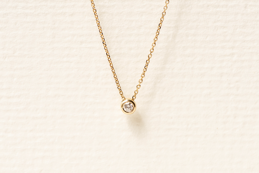 Milieu Diamond Bezel Necklace