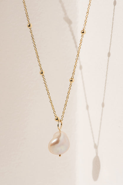 Ball and Chain Pearl Necklace