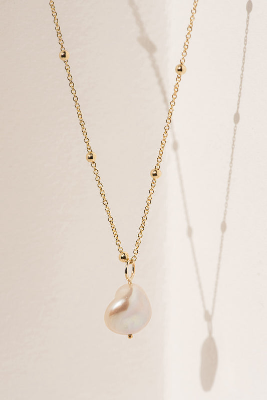 Ball and Chain Pearl Necklace