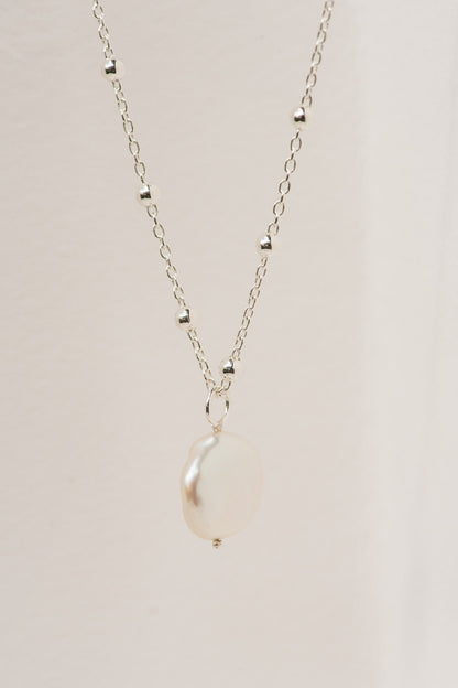 Ball and Chain Pearl Necklace