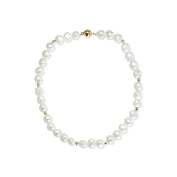 Baroque Pearl & Gold Beaded Necklace