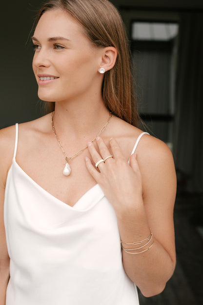 Keshi Pearl Studs