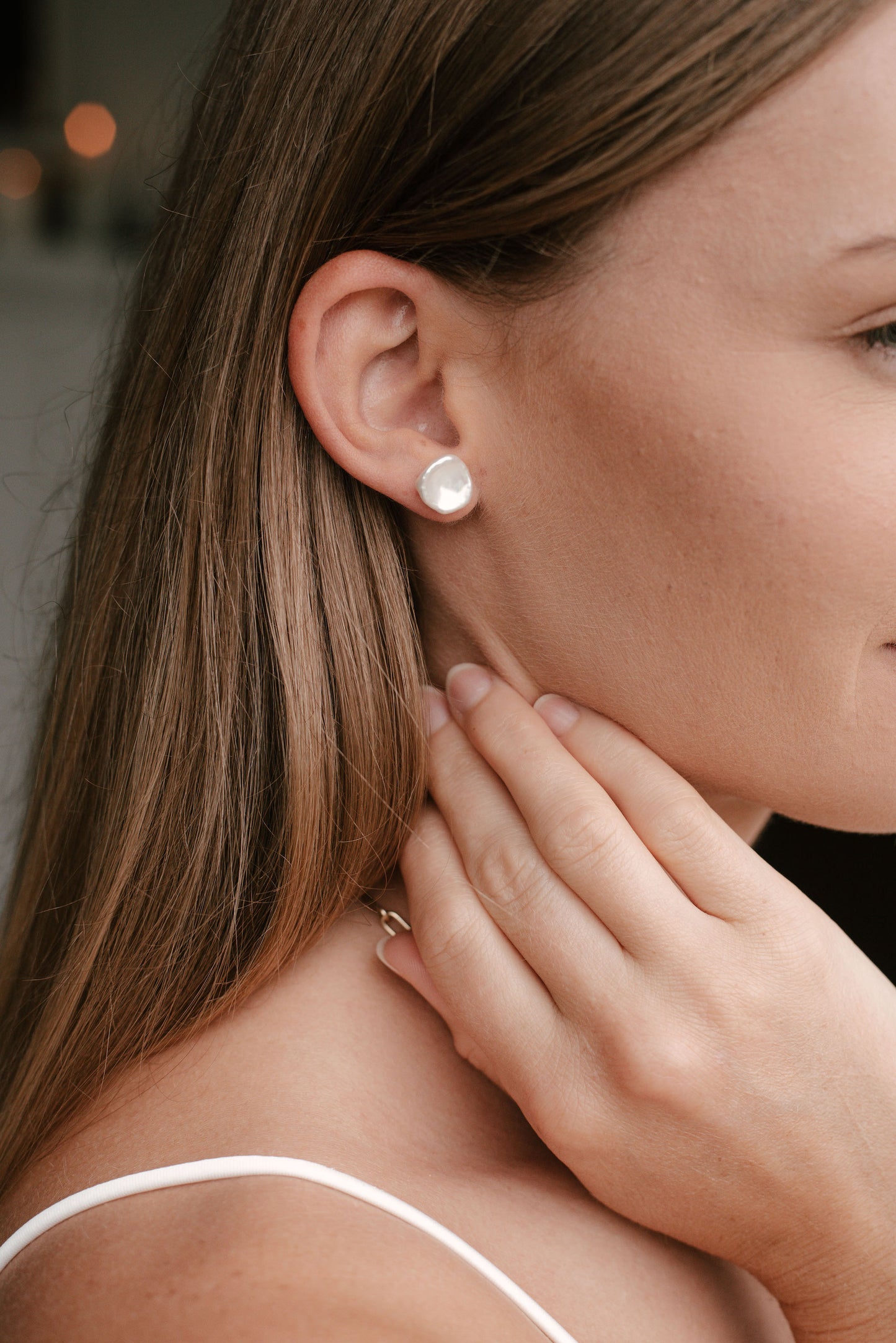 Keshi Pearl Studs
