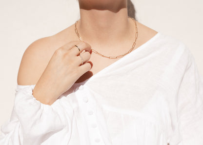 Barre Link Necklace By Dean & Dust