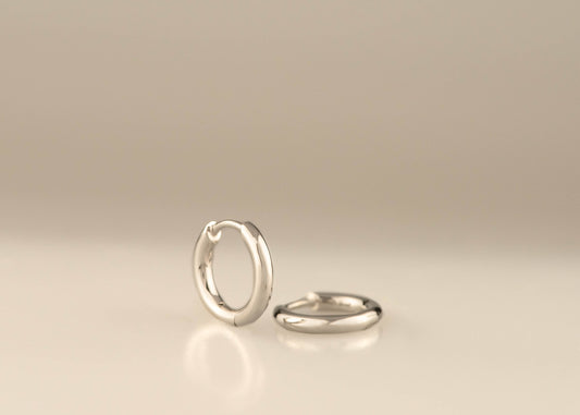 Round Profile Huggie Hoop