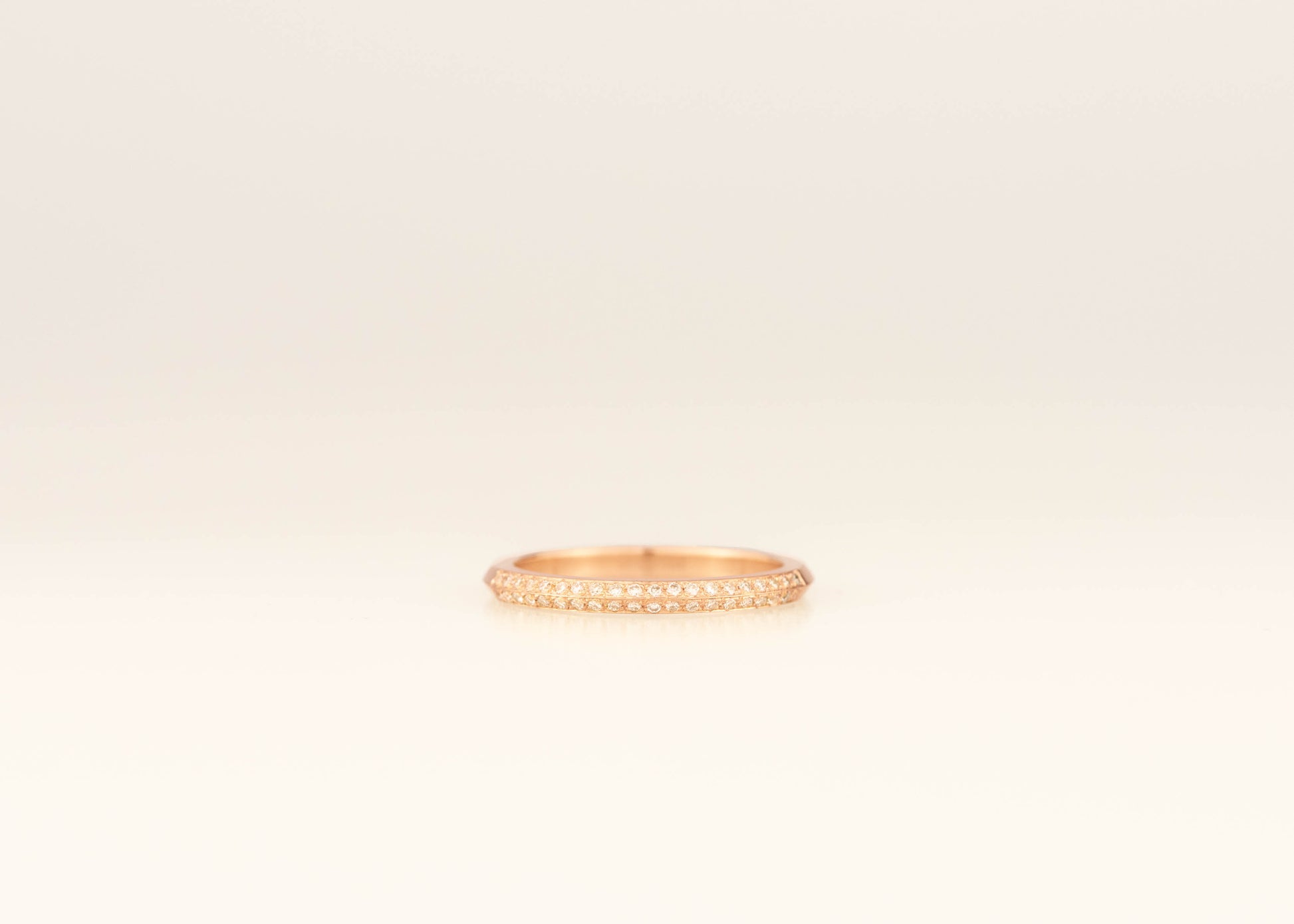 Diamond Pave Knife Edge Ring