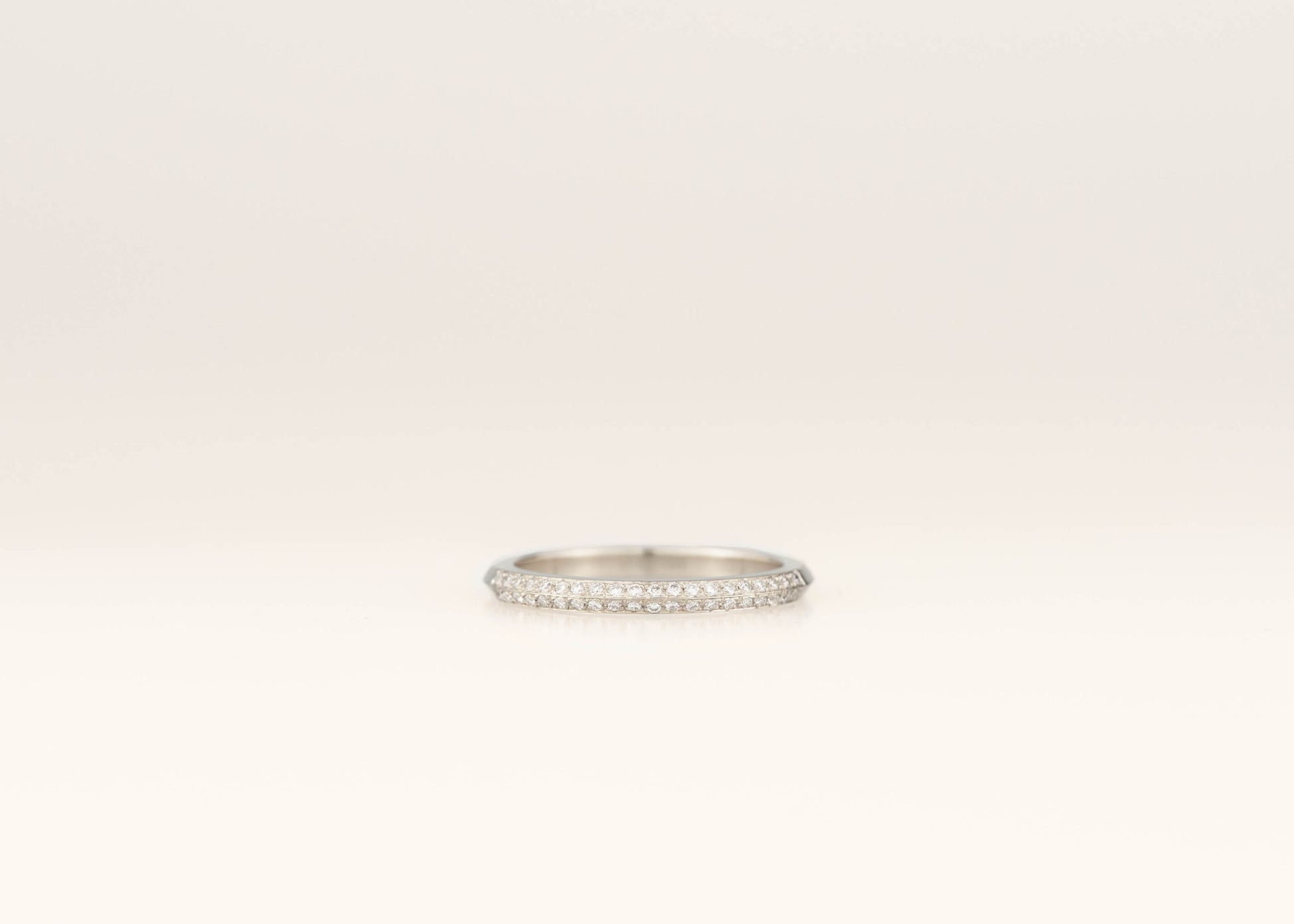 Diamond Pave Knife Edge Ring