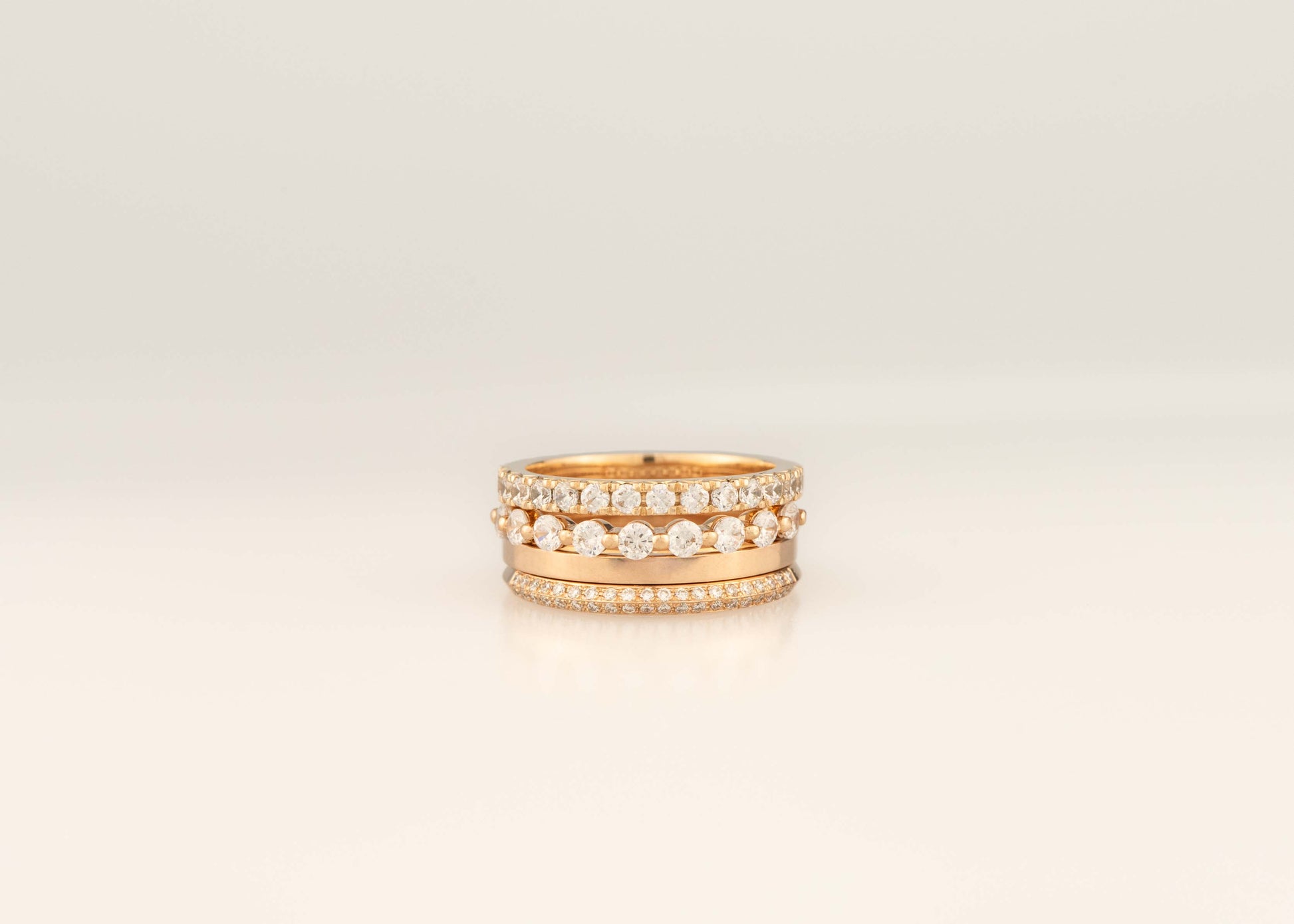 Diamond Pave Knife Edge Ring