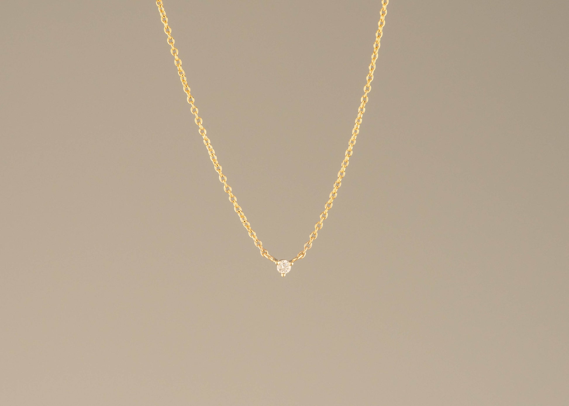 Petite Solitaire Necklace