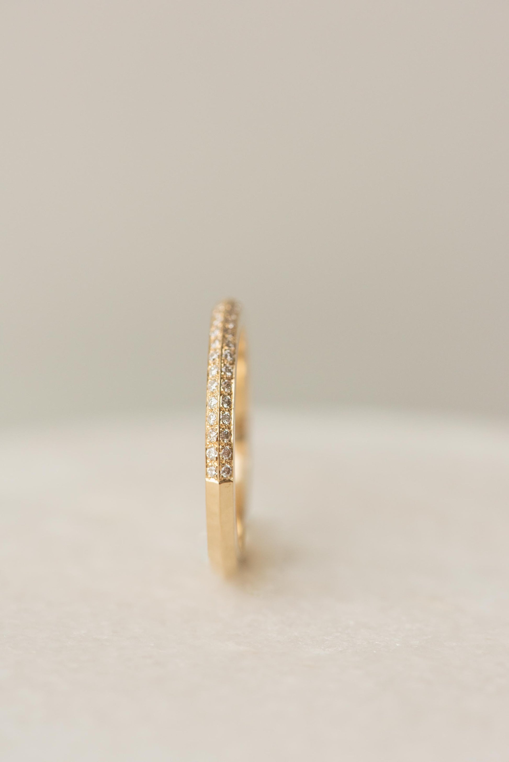 Diamond Pave Knife Edge Ring