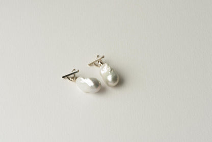 Grande Pearl Drop Earrings By Dean & Dust