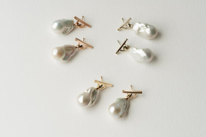 Grande Pearl Drop Earrings By Dean & Dust
