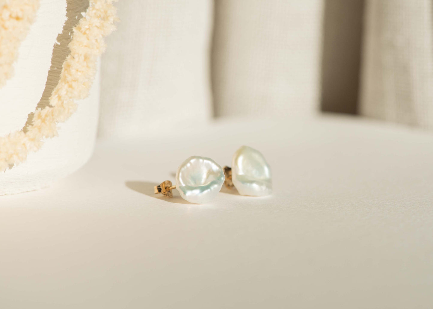 Keshi Pearl Studs
