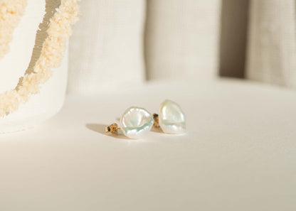 Keshi Pearl Studs