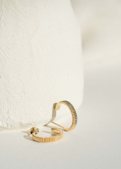Fluted Hoop Earrings