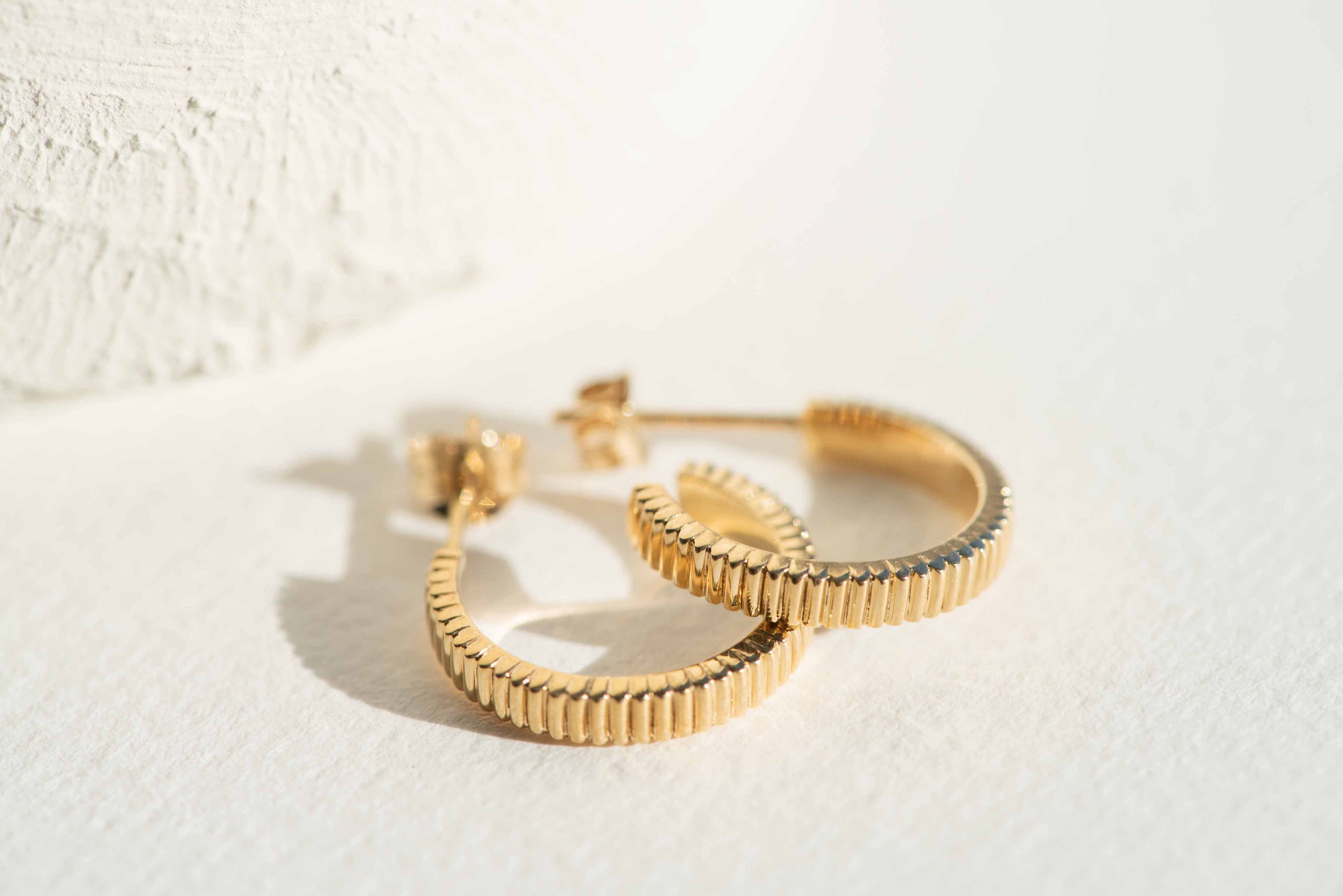 Fluted Hoop Earrings