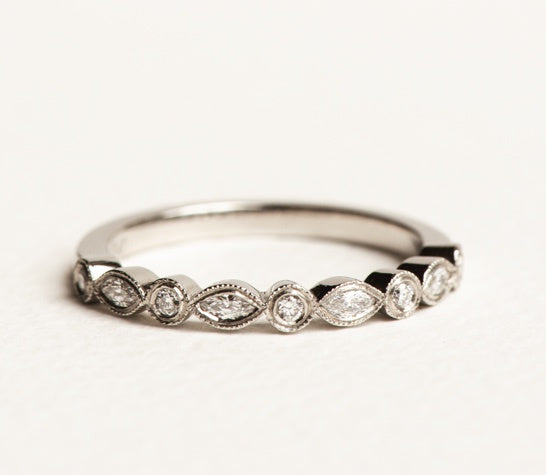 Platinum Vintage & Marquise Diamond Ring - Bespoke Piece