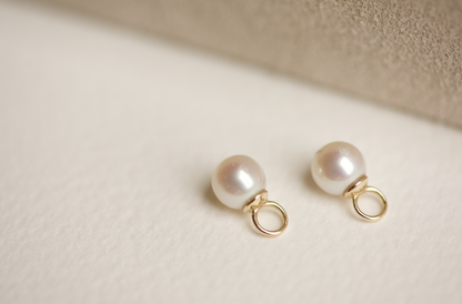 Petite Round Pearl Charms